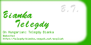 bianka telegdy business card